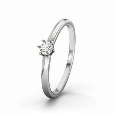 Ring med 0,1 karat diamant