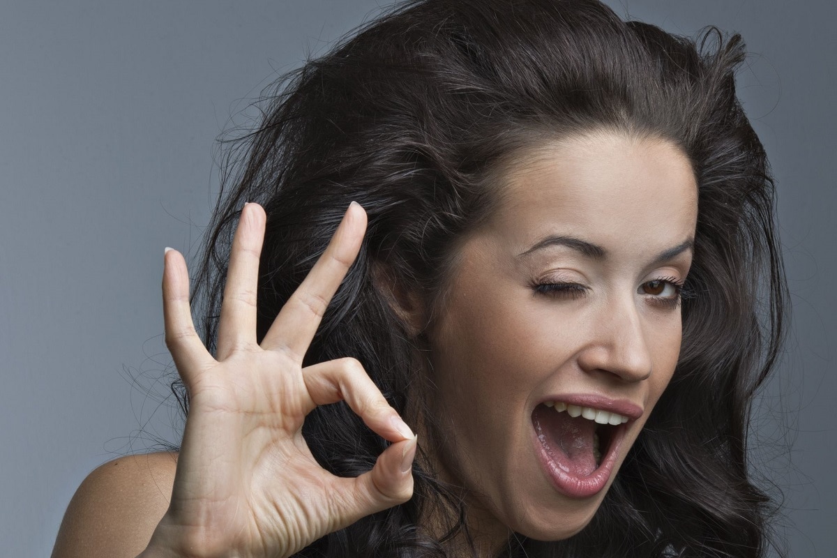 Kvinde der oplever succes